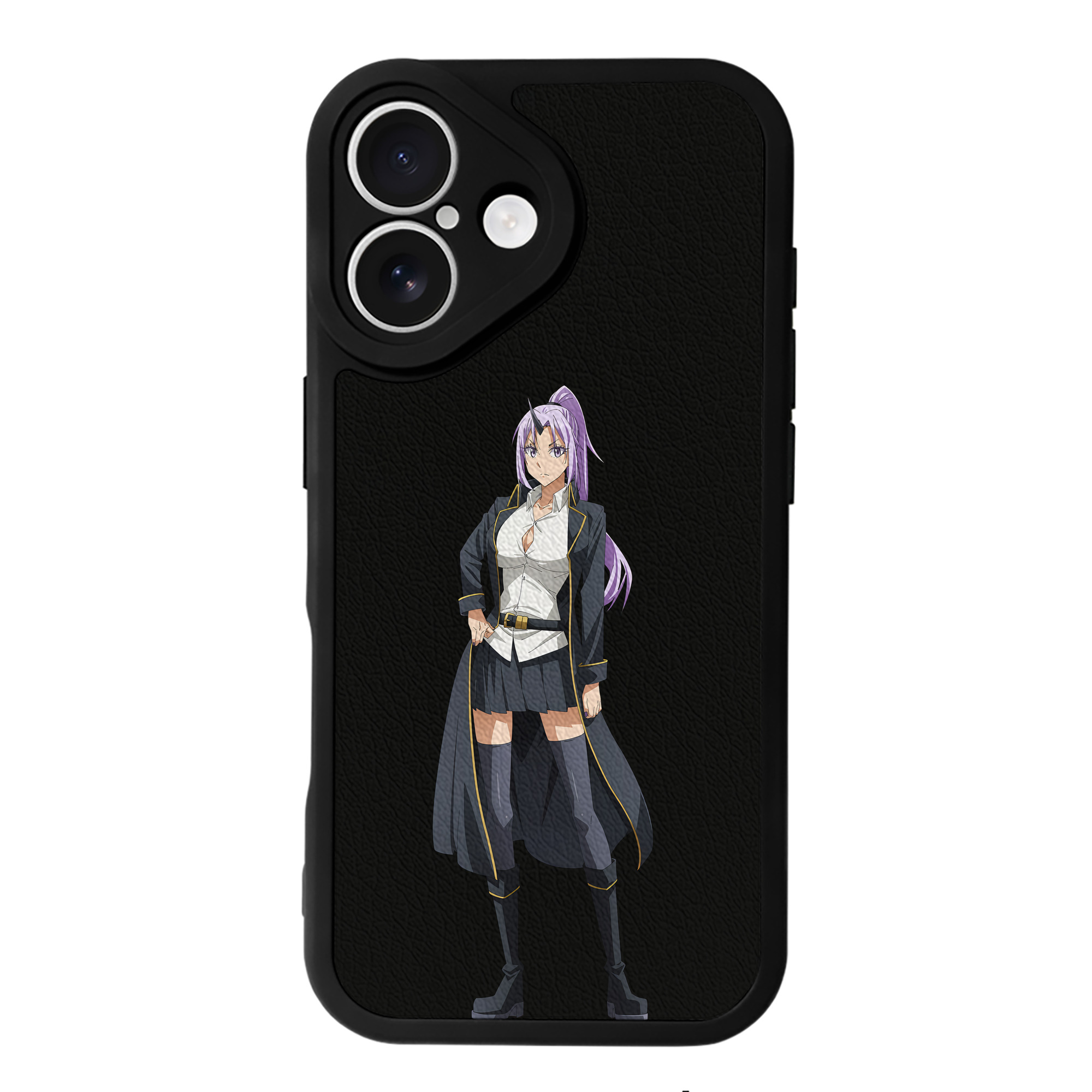 （画像用） 転スラ Regarding Reincarnated to Slime 【iPhone 16シリーズ対応】シリコンスマホケース（レザー調） 材質：シリコン